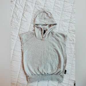 Adidas Gray Sleeveless Hoodie Top